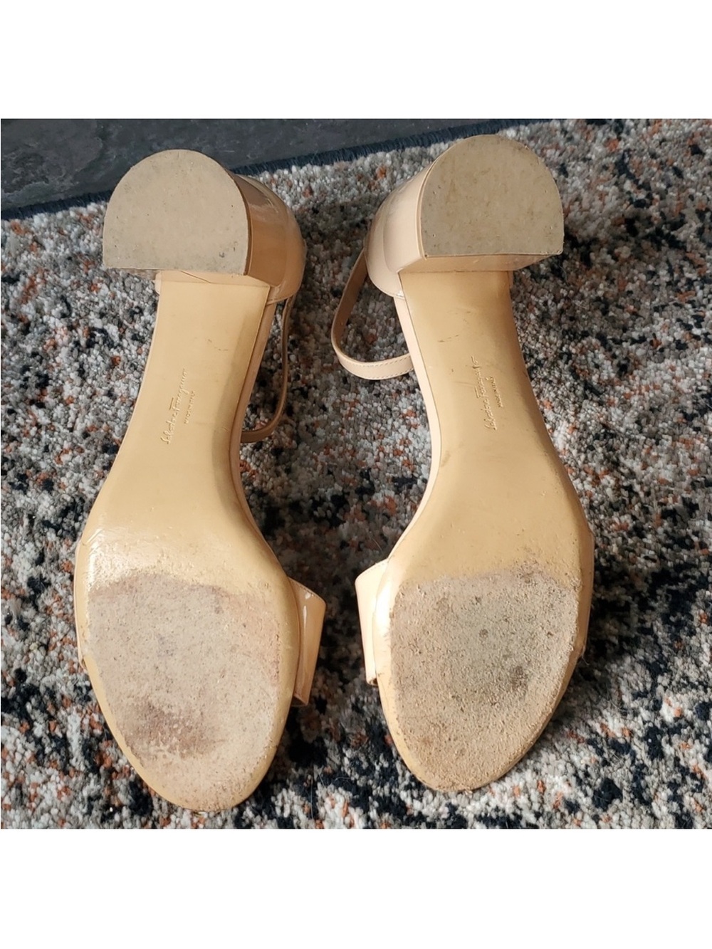 Authentic Salvatore Ferragamo Block Heels - Picture 8 of 11
